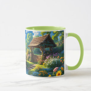 Caneca Belo Verão, ilustração colorida,