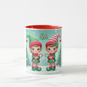 Caneca Belos elfos de Natal