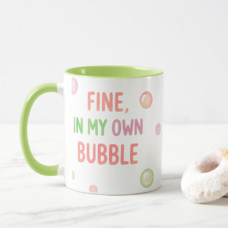 Caneca Bem, Na Minha Própria Bolha - Bolha Pastel