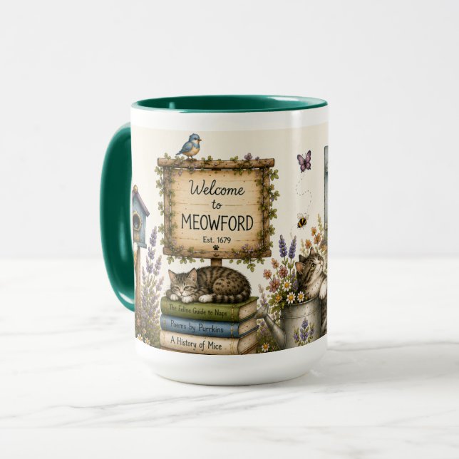Caneca Bem-vindo a Meowford (Frente Esquerda)