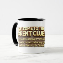 Caneca Bem-vindo ao clube dos pais, parabéns primeiro b