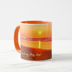 Caneca Bem-vindo ao meu Dia, Sun! (personalizável)