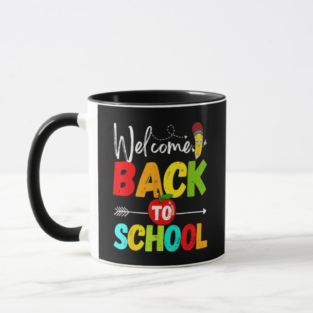 Caneca Bem-vindo de Volta à Escola 2026 Professores Aluno (Esquerda)