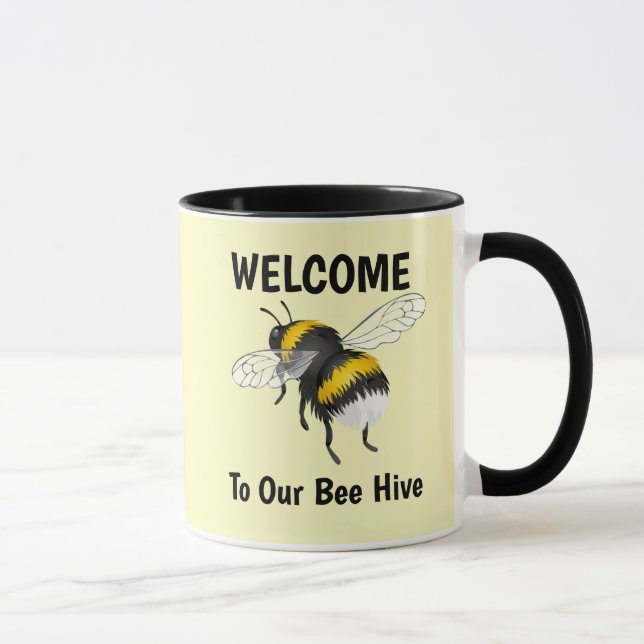 Caneca Bem-vindos à nossa colmeia de abelha Mug (Direita)