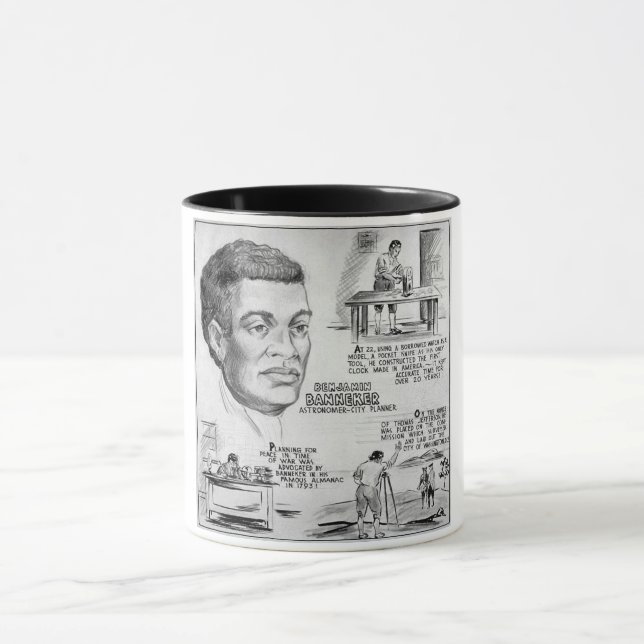 Caneca Benjamin Banneker: Cientista Negro e Revolucionári (Centro)