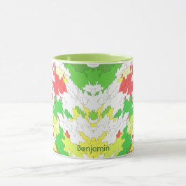 Caneca BENJAMIN ~ NATAL Verde Amarelo Verde Branco