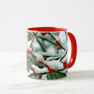 Caneca Berries vermelhos na neve 2025