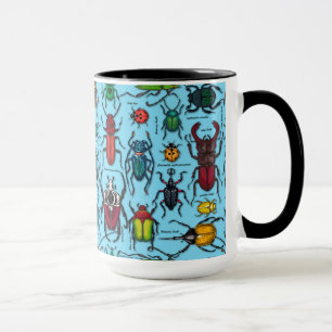 Caneca Besouros em azul