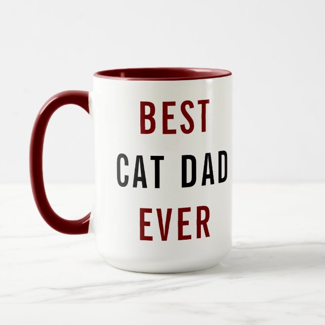 Caneca Best Cat Dad Ever | Custom Father’s Day (Esquerda)