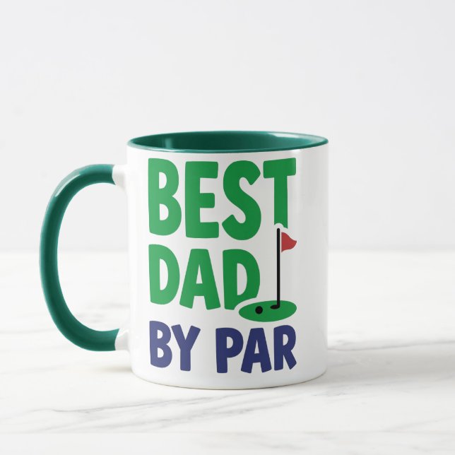 Caneca Best Dad Golf Mug | Funny Golf Gift Dad (Esquerda)