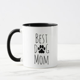 Caneca 'Best Dog Mom' Charming Cute Dog Lover Pet Parent