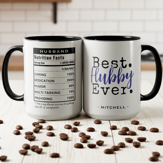 Caneca Best Husband Ever Nutrition Facts Spouse (Best Husband Ever Nutrition Facts Spouse Mug
)