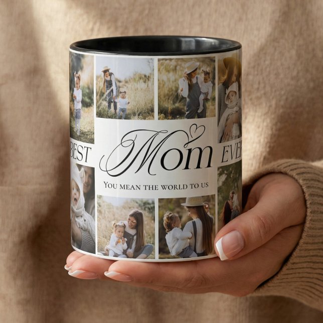 Caneca Best Mom Ever Personalized Photo Collage keepsake (Best Mom Ever Personalized Photo Collage keepsake Mug)