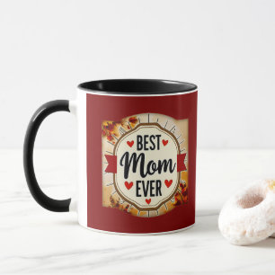 Caneca Best Mom Ever Vintage Badge – Mother’s Day Gift