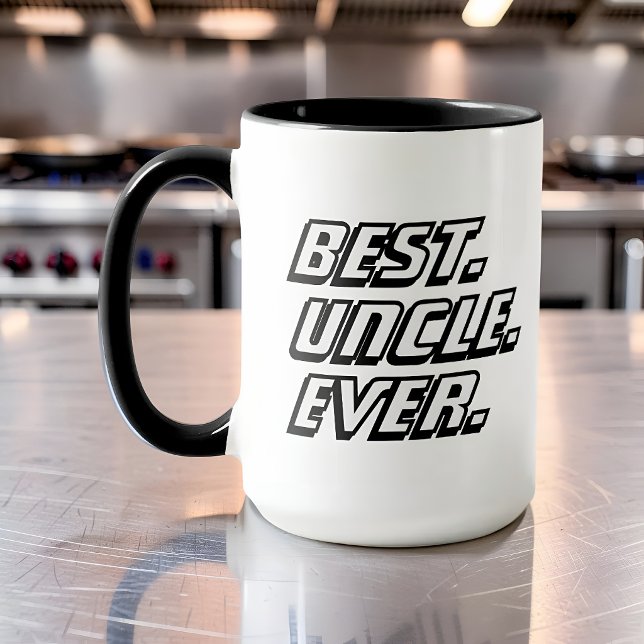 Caneca Best Uncle Ever Modern Racing (Criador carregado)