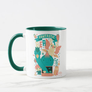 Caneca Bestas Fantásticas De Cartoon Com Newt Scamander