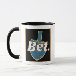 Caneca Bet. Hanukkah Dreidel Gimel Joke Gift Gen Z Alpha