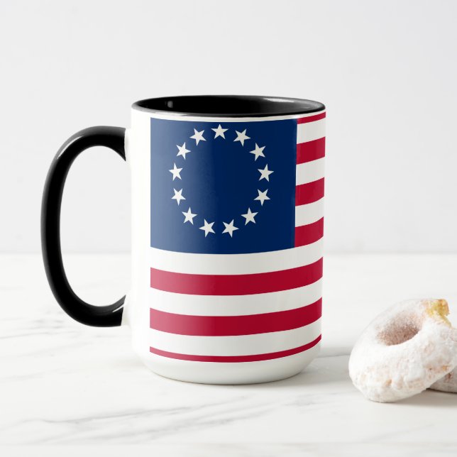 Caneca Betsy Ross Old Glory American Flag (Com Donut)