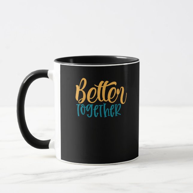 Caneca Better Off Together Quote Positive Minimal Design  (Esquerda)