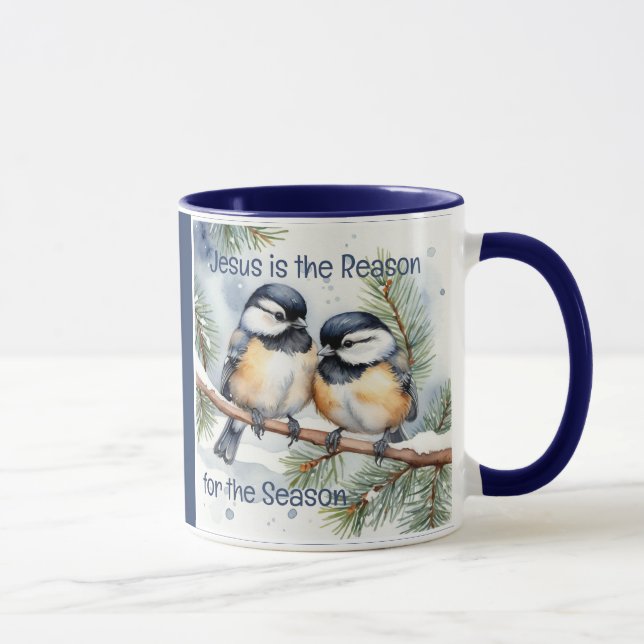 Caneca Bíblia de Natal Cotação Bons Pássaros de Frango (Direita)