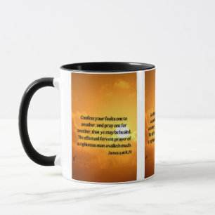 Caneca Bíblia James 5:16 KJV - Pic Dois Tons