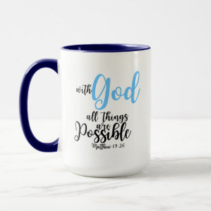 Caneca Bíblia Verse Mug - Matthew 19:26