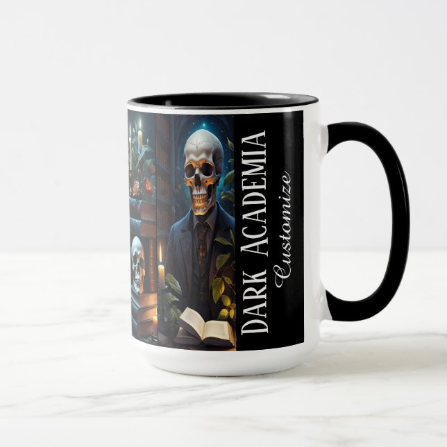 Caneca Biblioteca Macabra Personalizada Dark Academia (Direita)