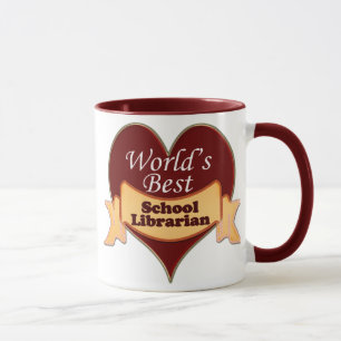 Caneca Bibliotecário de escola do mundo o melhor