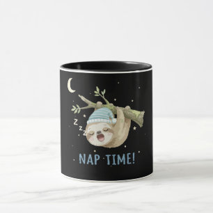 Caneca Bicho-Preguiça Fofo Dormindo "Hora da Soneca!" Des