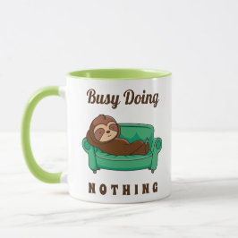 Caneca Bicho-preguiça Preguiçoso Fofo Ocupado Fazendo Nad