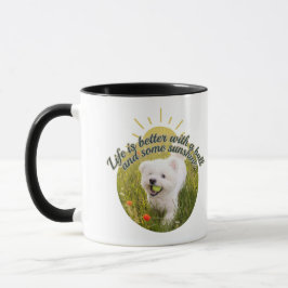 Caneca Bichon & Bola Dias de Dente-de-Leão