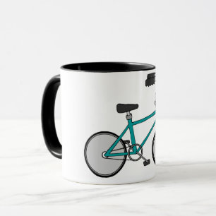 Caneca Bicicleta Azul Simples Retro