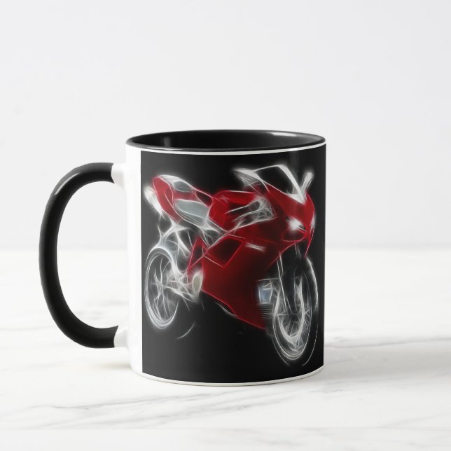 Caneca Bicicleta do esporte que compete a motocicleta (Esquerda)