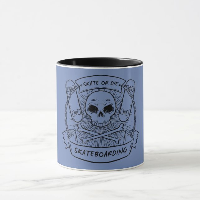Caneca Bicolor Skate or Die (Centro)