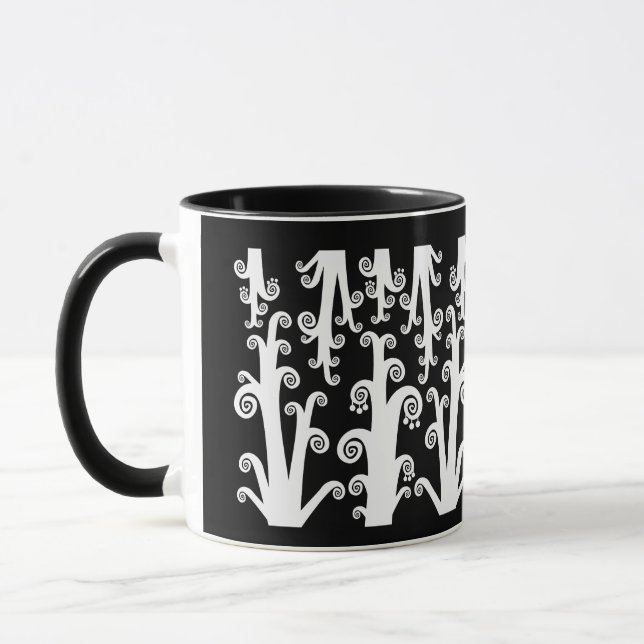 Caneca Bicos duplos - Preto e Branco (Esquerda)