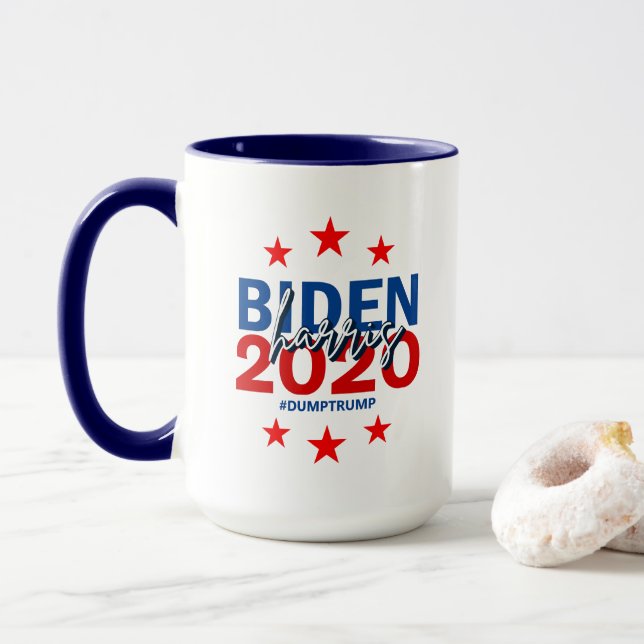 Caneca Biden Harris 2020 - Campanha Eleitoral 2-Tone (Com Donut)