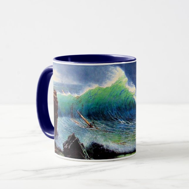 Caneca Bierstadt - A Costa do Mar Turquesa (Frente Esquerda)
