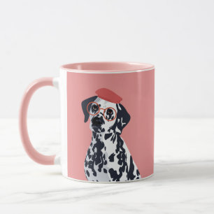 Caneca Biff o cão do Dalmatian do artista