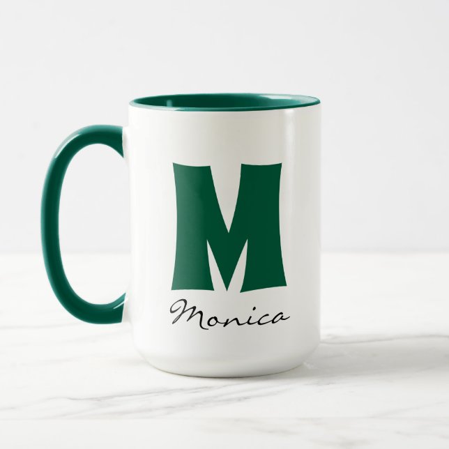 Caneca Big Mug | Huge Mug | Monograma de Nome Personaliza (Esquerda)