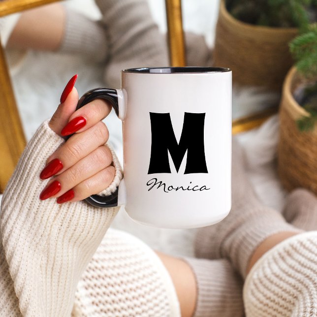Caneca Big Mug | Huge Mug | Monograma de Nome Personaliza (Criador carregado)