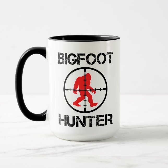 Caneca Bigfoot Hunter Funny Bigfoot Lover (Esquerda)