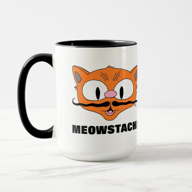 Caneca BIGODEMEOW Bigode Engraçado Gato Señor Gato (Esquerda)