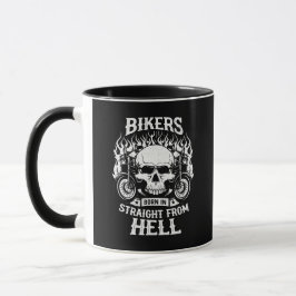 Caneca Bikers Born In Straight From Hell, Mug