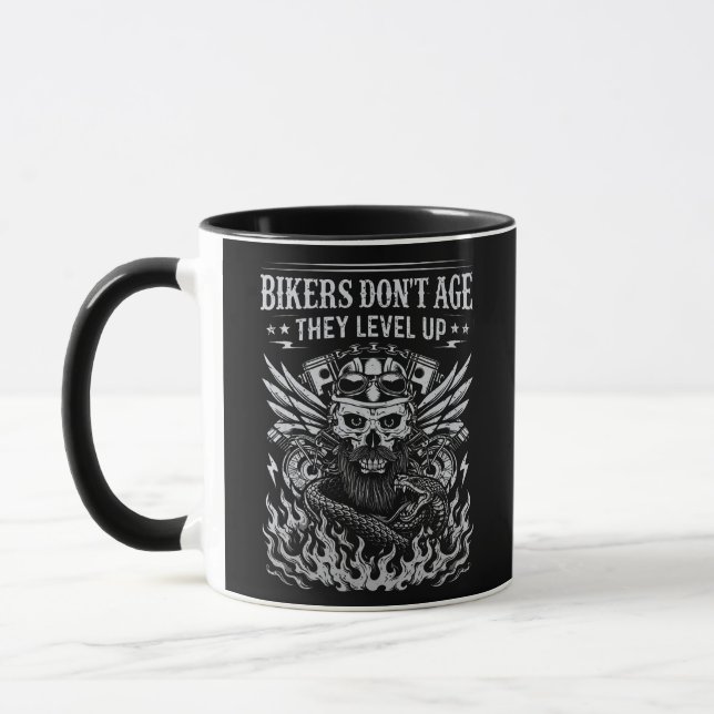 Caneca Bikers Don'T Age They Level Up, Mug (Esquerda)