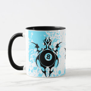 Caneca bilhar, tribal.