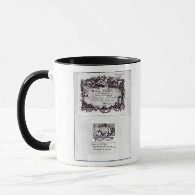 Caneca Bilhete da entrada para a bola em Versalhes (Esquerda)