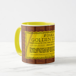 Caneca Bilhete de Ouro Willy Wonka