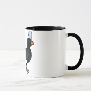 Caneca Birdorable Curassow protegido com capacete