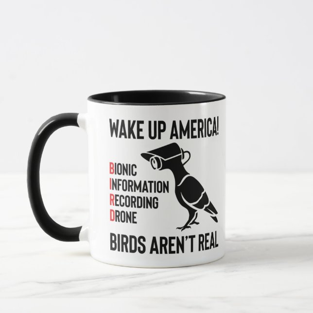 Caneca Birds Are Not Real - If It Flies, It Spies (Esquerda)
