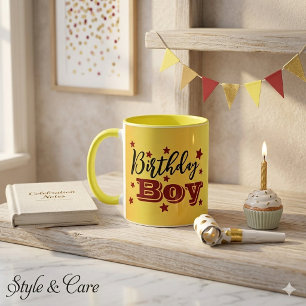 Caneca Birthday Boy Combo Mug para celebrações especiais